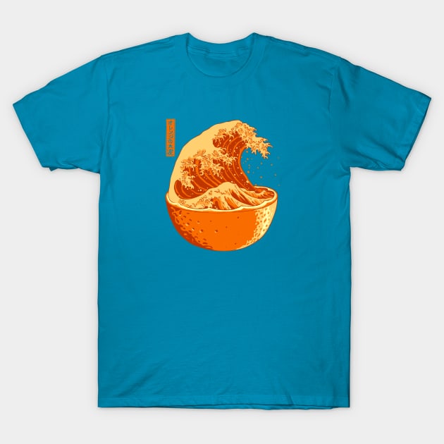 The Great Wave of Orange Juice T-Shirt by Elan Harris